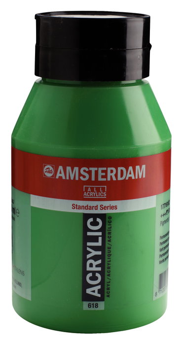 Amsterdam Standard Series Peinture Acrylique Vert Permanent Clair 618, 1000 ml Amsterdam Standard Series Peinture Acrylique Vert Permanent Clair 618, 1000 ml
