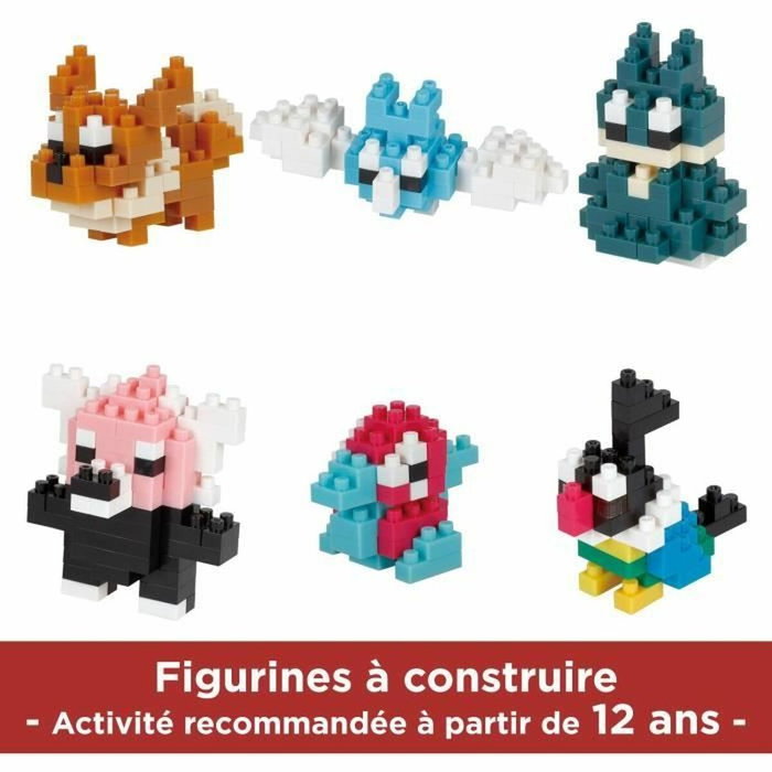 Bandai Coffret de 6 figurines en briques NANOBLOCK - Pack Pokémon type Normal Bandai Coffret de 6 figurines en briques NANOBLOCK - Pack Pokémon type Normal