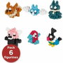 Bandai Coffret de 6 figurines en briques NANOBLOCK - Pack Pokémon type Normal