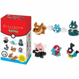 Bandai Coffret de 6 figurines en briques NANOBLOCK - Pack Pokémon type Normal