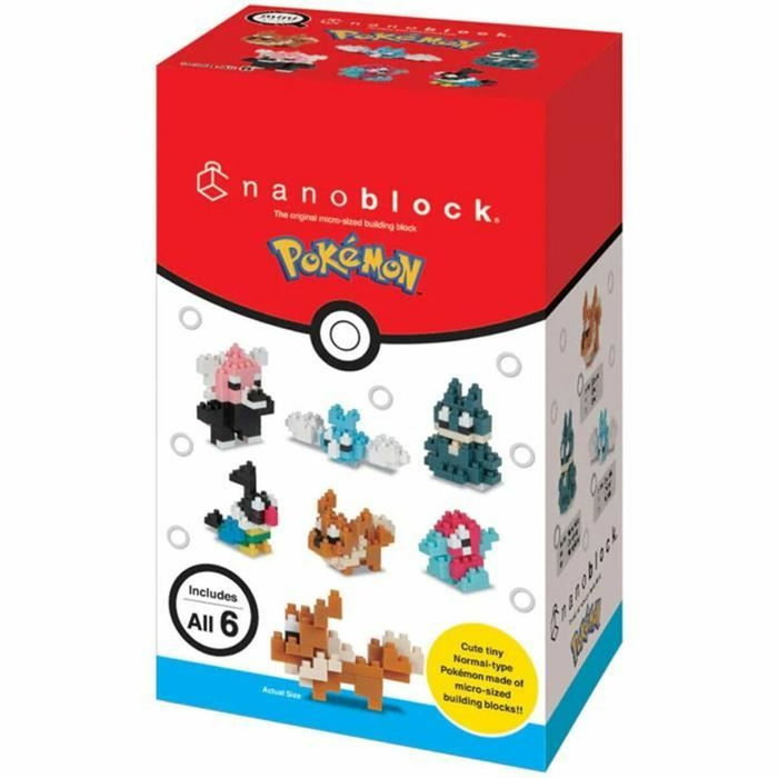 Bandai Coffret de 6 figurines en briques NANOBLOCK - Pack Pokémon type Normal Bandai Coffret de 6 figurines en briques NANOBLOCK - Pack Pokémon type Normal