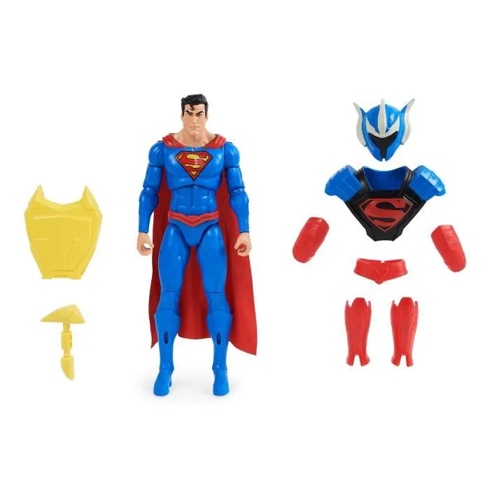 Spin Master DC Adventures Figurine articulée Superman 30 cm avec 17 points d'articulation et accessoires d'armure - Pour enfants dès 4 ans
