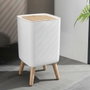 Kitchen Move MALMO SQUARE Poubelle de salle de bain 10L Bois