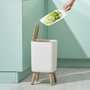 Kitchen Move MALMO SQUARE Poubelle de salle de bain 10L Bois