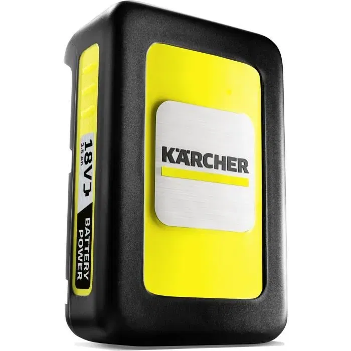 Kärcher Batterie 18V 2.5 Ah Lithium-Ion pour nettoyeur haute pression avec écran LCD, grip antidérapant, protection IPX5