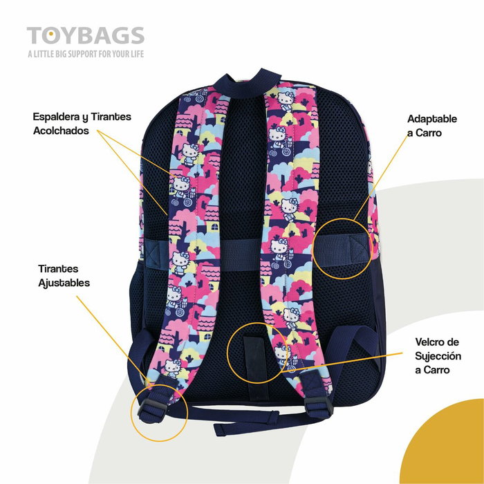 Toybags Sac à dos Hello Kitty Double Compartiment Grande Capacité