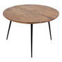 Jeu de 2 tables Noir Naturel Métal Fer Bois d'acacia 70 x 70 x 40 cm (2 Unités)
