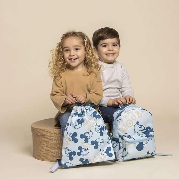 Cerdà Saquito Estampado Mickey, Coussin Petit Format 27 x 33 x 1 cm, Bleu, à partir de 1 an, Instructions Multilingues