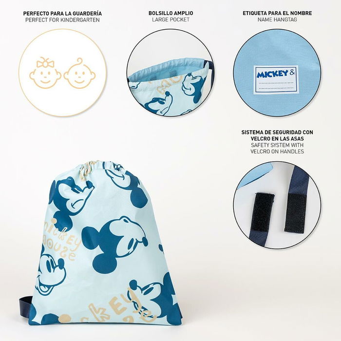 Sac à dos enfant Mickey Mouse Bleu 27 x 33 cm Sac à dos enfant Mickey Mouse Bleu 27 x 33 cm