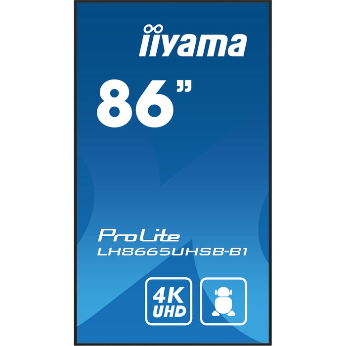 Écran Videowall Iiyama ProLite LH8665UHSB-B1 86" 4K Ultra HD 50 - 60 Hz 60 Hz