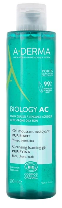 A-Derma Biology AC Purification Gel nettoyant, 200 ml A-Derma Biology AC Purification Gel nettoyant, 200 ml