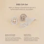 Bibs Coffret cadeau bébé - Sucette & attache - Embout rond - T1 - Ivory