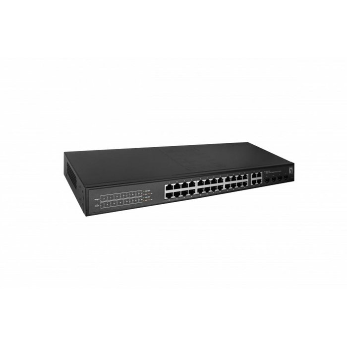 LevelOne GES-2128 Conmutateur Gigabit Smart Lite 28 ports, 24x RJ45 Gigabit, 4x SFP/RJ45 combo LevelOne GES-2128 Conmutateur Gigabit Smart Lite 28 ports, 24x RJ45 Gigabit, 4x SFP/RJ45 combo