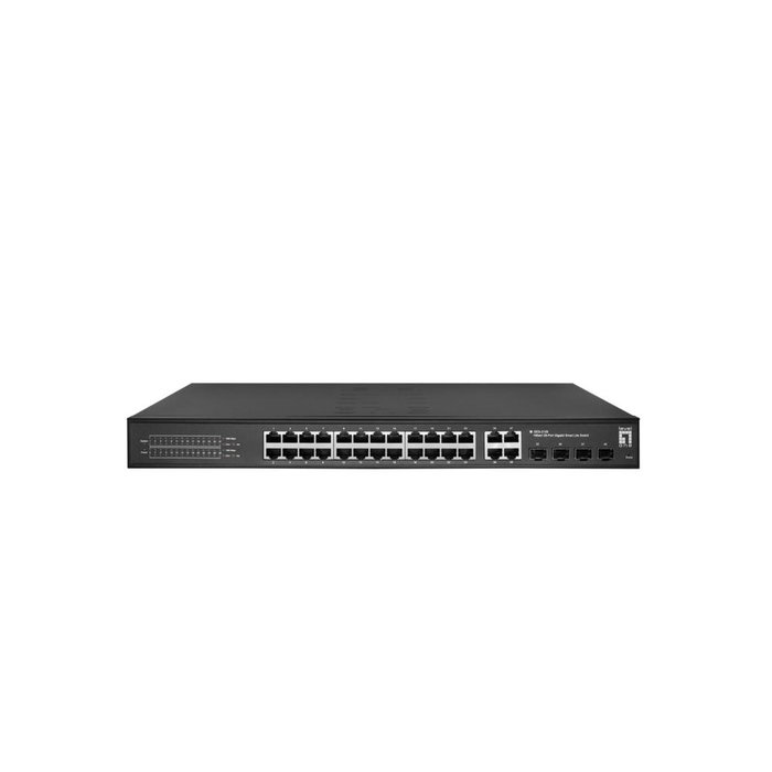 LevelOne GES-2128 Conmutateur Gigabit Smart Lite 28 ports, 24x RJ45 Gigabit, 4x SFP/RJ45 combo LevelOne GES-2128 Conmutateur Gigabit Smart Lite 28 ports, 24x RJ45 Gigabit, 4x SFP/RJ45 combo