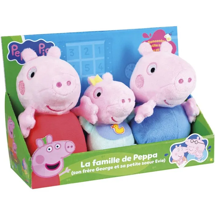 Jemini Coffret de peluches Peppa Pig - Peppa, Georges et Evie - 3 personnages