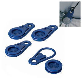 Benson Lot de 6 pinces de fixation pour stores et bâches Ø 0,44 x 8,3 cm PVC bleu
