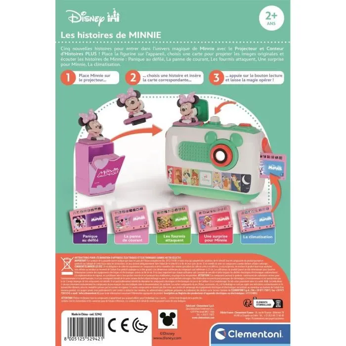 Clementoni - Disney Projecteur & Conteur 2.0 - Cartouche de recharge d'histoires - Minnie - 5 histoires avec projection d'images