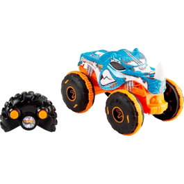 Hot Wheels - Rhinomite - Camion Monster Truck Radiocommandé - Modèle 1:24 - Vitesse 8 km/h - Véhicule RC pour Enfants +4 ans
