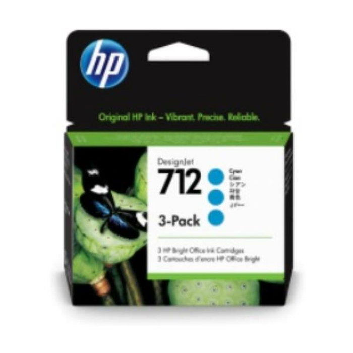 HP HP 712 Cyan Pack de 3