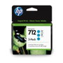 HP HP 712 Cyan Pack de 3
