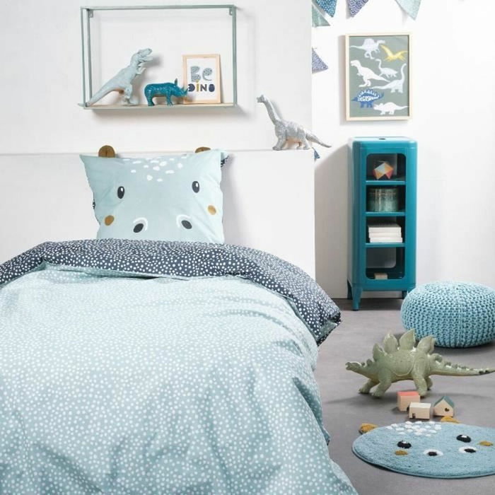 Today Ensemble parure de lit enfant Hippopotame Bleu - 140 x 200 cm Today Ensemble parure de lit enfant Hippopotame Bleu - 140 x 200 cm