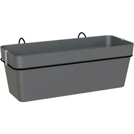 Artevasi Kit Jardin de Balcon Jardinière CAPRI RE, 50 cm, Anthracite, Résistant au Gel, 50.2 x 28.5 x 20 cm, Capacité 1.45 L