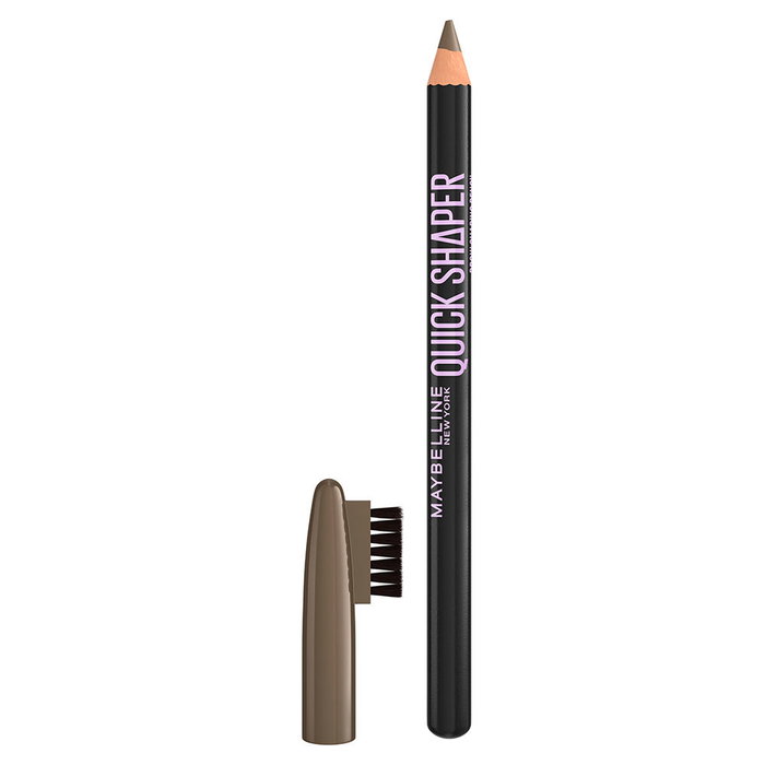 Maybelline Crayon à sourcils Quick Shaper n°04 Brun moyen - Définition longue tenue 24h, finition naturelle et précise avec brosse intégrée, 1 unité