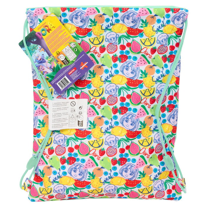 Sac à dos serré par des ficelles Dora Turquoise 26 x 34 x 1 cm