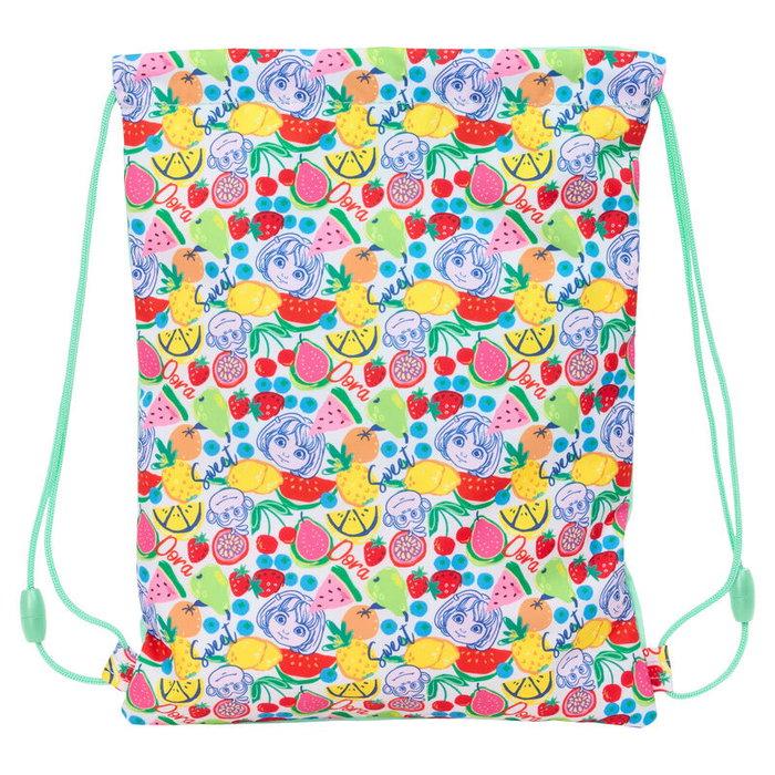 Sac à dos serré par des ficelles Dora Turquoise 26 x 34 x 1 cm