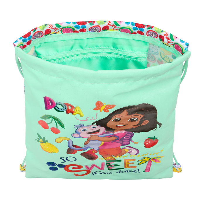 Sac à dos serré par des ficelles Dora Turquoise 26 x 34 x 1 cm