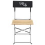 Home Deco Factory Chaise Pliante Bella Vit Noire