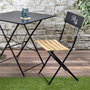 Home Deco Factory Chaise Pliante Bella Vit Noire