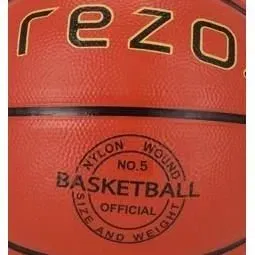 Rezo Ballon de Basket en Caoutchouc Taille 5 - Marron - Pour le Basketball et le Handball
