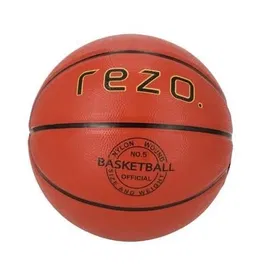 Rezo Ballon de Basket en Caoutchouc Taille 5 - Marron - Pour le Basketball et le Handball