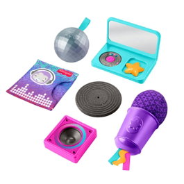 Fisher-Price Conjunto de regalo DJ Mis primeros momentos - Set d'activités musicales avec portátil, micro, sonajero et mordedor pour bébé dès 3 mois (JMF07)