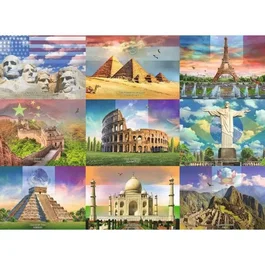 Ravensburger - Puzzle XXL 200 pièces pour enfants dès 8 ans - Les monuments du monde - Architecture - 49 x 36 cm