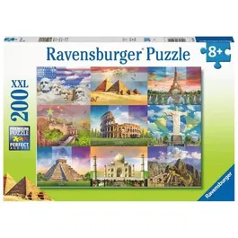 Ravensburger - Puzzle XXL 200 pièces pour enfants dès 8 ans - Les monuments du monde - Architecture - 49 x 36 cm