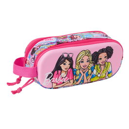 Trousse Fourre-Tout Double Barbie Rose 21 x 8 x 6 cm 3D