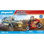 Playmobil Pick-up de police, moto & 2 personnages