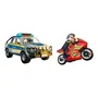 Playmobil 71875 - Pick-up de police, moto et 2 personnages - Les policiers - City Action - 39 pièces - Jouet enfant dès 4 ans