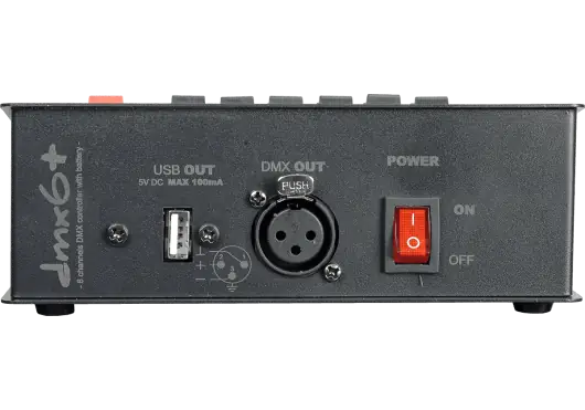 ALGAMLIGHT Contrôleur DMX 6 Canaux + Maître, XLR 3 Broches, USB-C, Noir métal, 160x100x70mm ALGAMLIGHT Contrôleur DMX 6 Canaux + Maître, XLR 3 Broches, USB-C, Noir métal, 160x100x70mm