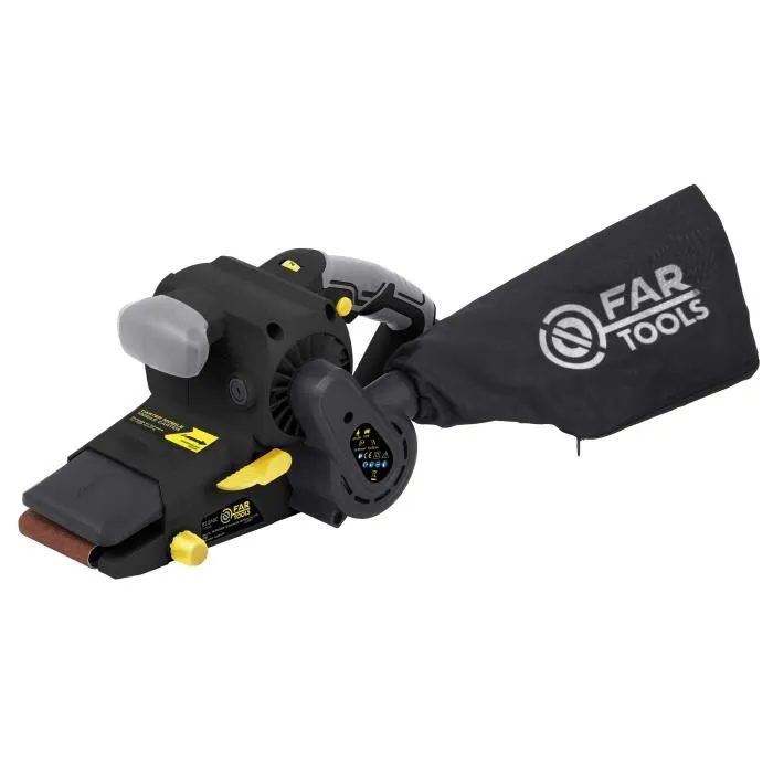 Fartools Ponceuse à bande électrique 1010 W, 53.3 cm, poignée confort, vitesse variable, sac récupération poussières