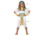 Déguisement de Pharaon Égyptien pour Enfant Garçon - Blanc et Doré - Taille 7-9 Ans - Costume d'Égypte Ancienne - Kit Complet