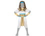Déguisement de Pharaon Égyptien pour Enfant Garçon - Blanc et Doré - Taille 7-9 Ans - Costume d'Égypte Ancienne - Kit Complet