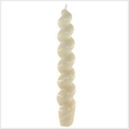 CERABELLA Lot de 4 bougies spirales blanches 2,3x17cm