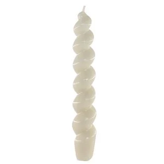 CERABELLA Lot de 4 bougies spirales blanches 2,3x17cm CERABELLA Lot de 4 bougies spirales blanches 2,3x17cm