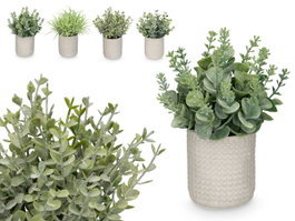IBERGARDEN Lot de 4 Pots Ronds Hojas Verdes - Vert