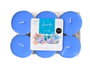 Acorde Set de 6 Bougies Chauffes-Plats Maxi Océan Bleu Cire Aluminium 17x2x11 cm (Set de 24)