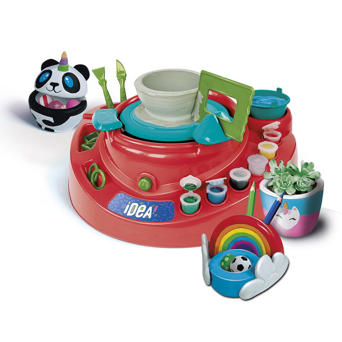 Clementoni Idea 18741 Taller de Aljafería - Kit de modelage en argile avec tour électrique, peinture et outils pour enfants de 7 ans et plus Clementoni Idea 18741 Taller de Aljafería - Kit de modelage en argile avec tour électrique, peinture et outils pour enfants de 7 ans et plus