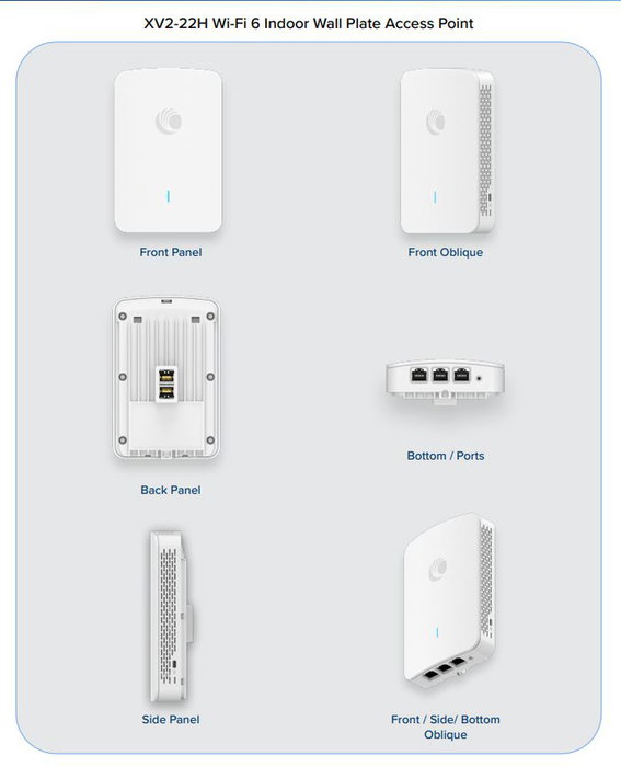 Cambium Networks XV2-22H Point d'accès mural Wi-Fi 6